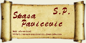 Spasa Pavičević vizit kartica